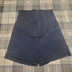 Thyme Maternity Dark Wash Denim Shorts XS